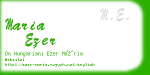 maria ezer business card